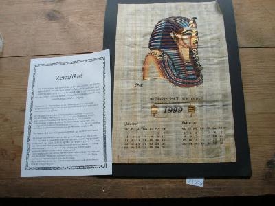 %C3%84gyptischer+Kalender+auf+Original+Papyrus+gedruckt+1999