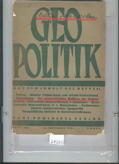 Geo+Politik++Heft+7+Juli+1925