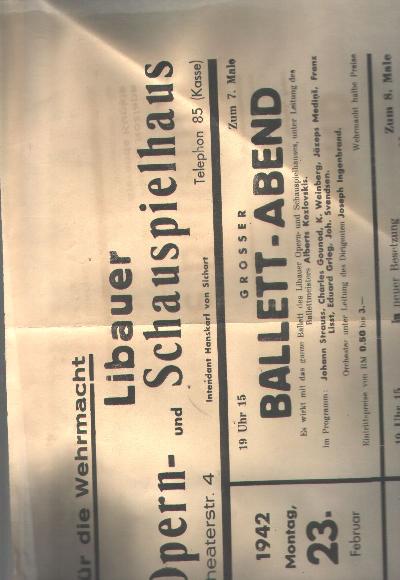 Plakat+F%C3%BCr+die+Wehrmacht++Libauer+Opern-+und+Schauspielhaus+mit+Programm+vom+23.2.1942+-+1.3.1942