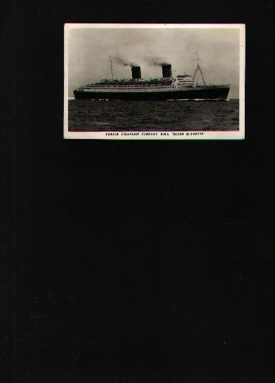 Postcard+Cunard+Steamship+Company+R.M.S.+Queen+Elizabeth