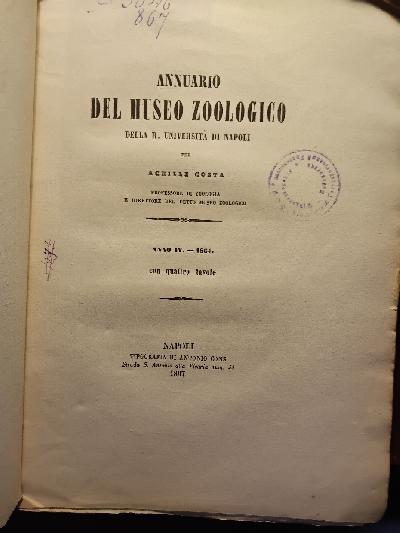 Annuario+del+Museo+Zoologico+della+R%2C+Universita+di+Napoli++Anno+IV.+-+1864