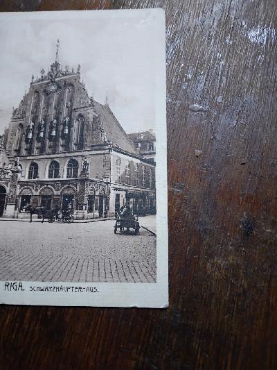 Postkarte+Riga+Schwarzh%C3%A4upterhaus
