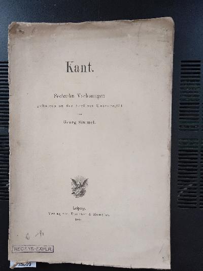 Kant++Sechzehn+Vorlesungen