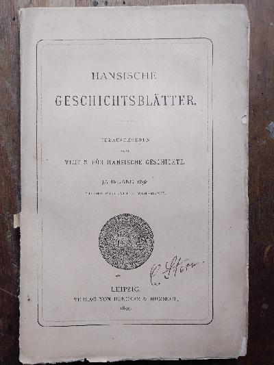 Hansische+Geschichtsbl%C3%A4tter++Jahrgang+1898