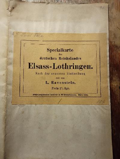 Specialkarte+des+deutschen+Reichslandes+Elsass+-+Lothringen+nach+der+neuesten+Eintheilung