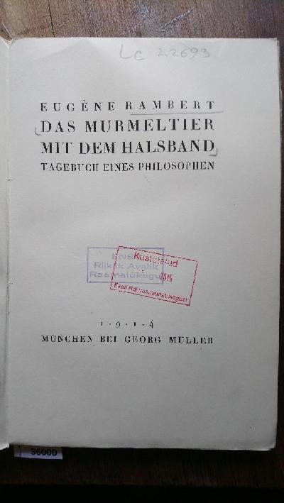 Das+Murmeltier+mit+dem+Halsband++Tagebuch+eines+Philosophen