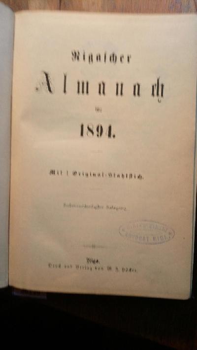 Rigascher+Almanach+f%C3%BCr+1894