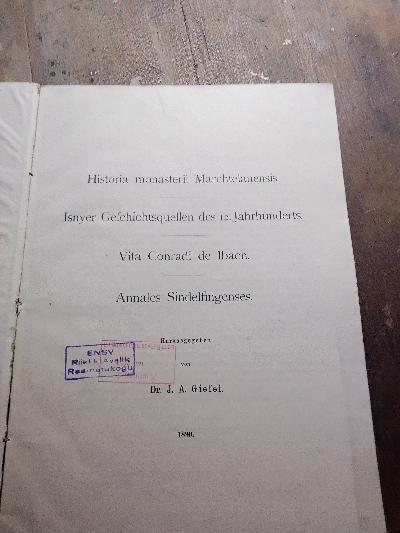 W%C3%BCrttembergische+Geschichtsquellen+IV++Historia+monasterii+Marchtelanensis++Isnyer+Geschichtsquellen+des+12.+Jahrhunderts++Vita+Conradi+de+Ibach++Annales+Sindelfingenses