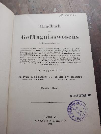 Handbuch+des+Gef%C3%A4ngnisswesens++Zweiter+Band