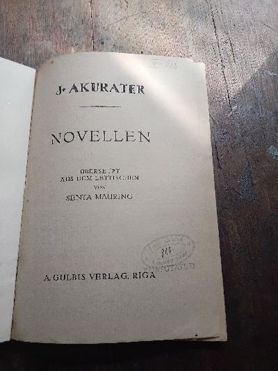 Novellen+%28Lettische+Literatur+Band+4%29