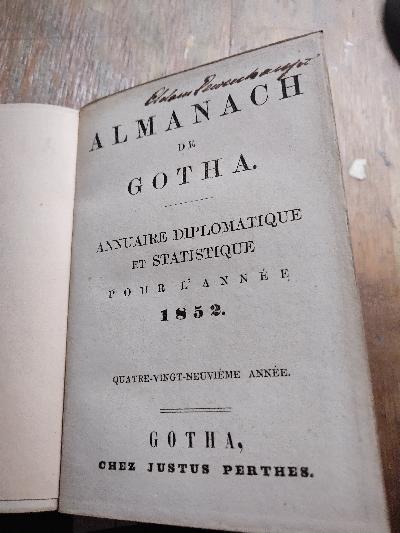 Almanach+de+Gotha+Annuaire+Genealogique+Diplomatique+et+Statistique+1852