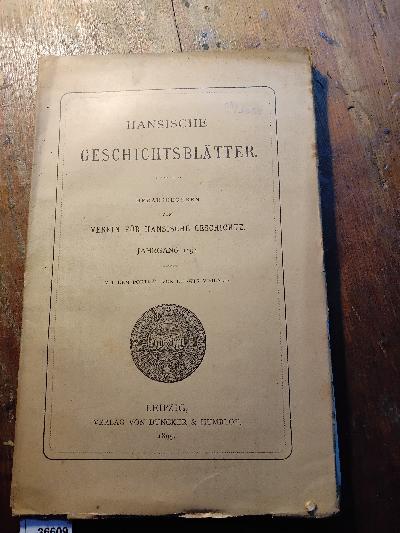 Hansische+Geschichtsbl%C3%A4tter++Jahrgang+1894++