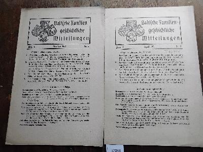 Baltische+Familiengeschichtliche+Mitteilungen++Jhrg.+I++Nr.+2+-+3