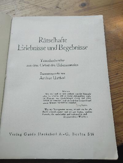 R%C3%A4tselhafte+Erlebnisse+und+Begebnisse++Tatasachenberichte+aus+dem+Gebiet+des+Uebernormalen