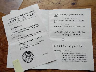 Postwissenschaftliche+Woche+der+Reichspostdirektion+Linz%2FDonau+vom+14.+bis+19.+August+1939+im+Festsaale+des+Kaufm%C3%A4nnischen+Vereinshauses+in+Linz