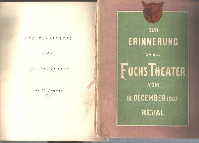 Erinnerung+an+das+Fuchstheater+Reval+1907+%C3%BCber+Studentenverband