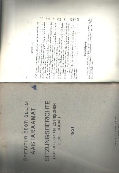 Sitzungsberichte+der+Gelehrten+Estnischen+Gesellschaft+1931