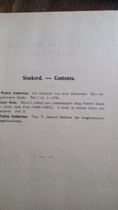 Acta et Commentationes Universitates Dorpatensis  Der Schwank vom alten Hildebrand in zwei Heften  u.a. - Front Cover