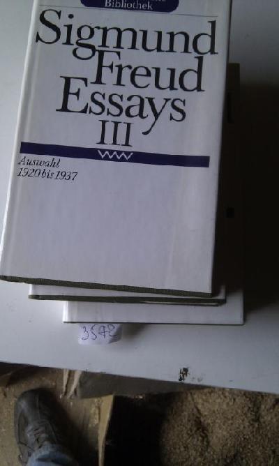 Sigmund+Freud+Essays+1+Auswahl+1890-1937+3+B%C3%A4nde