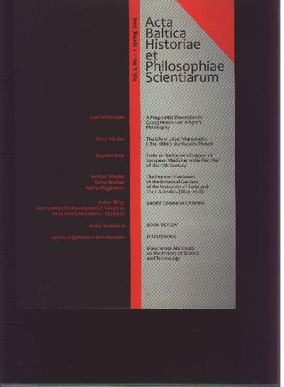 Acta+Baltica+Historiae+et+Philosophiae+Scientiarum+Vol.+2+No.+1