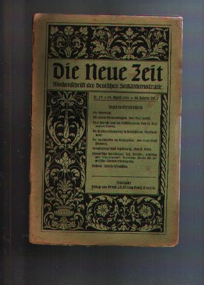 Die+neue+Zeit++Wochenschrift+der+deutschen+Sozialdemokratie+++Heft+Nr.+29++30.+Jg.+