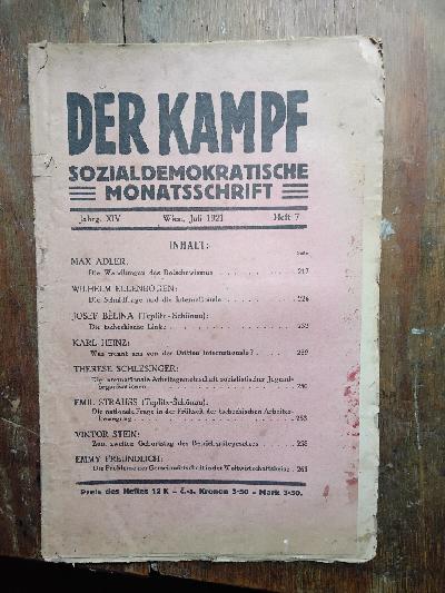 Der+Kampf+sozialdemokratische+Monatsschrift+Heft+7+1921