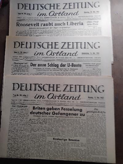 Deutsche+Zeitung+im+Ostland+3+Ausgaben+vom+12.%2C15.+und+20.+Oktober+1942