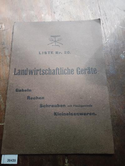 Fabrik+landwirtschaftlicher+Ger%C3%A4te+Schorndorf+Wilhelm+Abt++Liste+Nr.+20+Gabeln++Rechen++Schrauben+mit+Flachgewinde++Kleineisenwaren