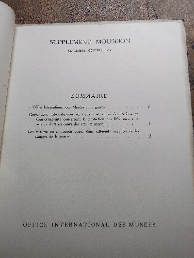 Mouseion++Supplement+Mensuel.+Janvier+-+Decembre+1939