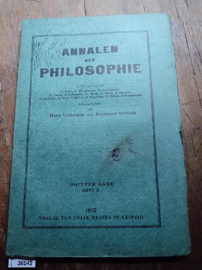 Annalen+der+Philosophie++Dritter+Band+Heft+2++