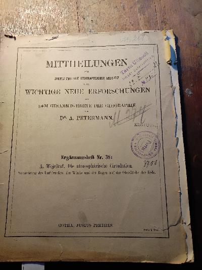 Mittheilungen+aus+Justus+Perthes+geographischer+Anstalt+%C3%BCber+wichtige+neue+Erforschungen+auf+dem+Gebiete+der+Geographie.++Erg%C3%A4nzungsheft+Nr.+38++Die+atmosph%C3%A4rische+Circulation
