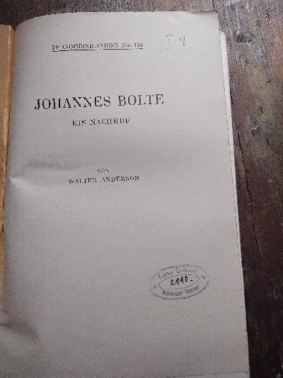 Johannes+Bolte++Ein+Nachruf+++FF+Communications++edited+for+the+Folklore+Fellows+Vol.+LV3+No+124