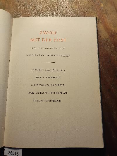 Zw%C3%B6lf+mit+der+Post++Ein+Neujahrsm%C3%A4rchen+++Gabe+f%C3%BCr+das+Jahr+1958+der+H.+Berthold+Messinglinienfabrik+und+Schriftgiesserei+AG%2C+Berlin%2C+Stuttgart.