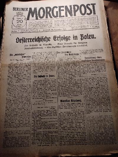 Berliner+Morgenpost++Nr.+324%2C325%2C327-340%2C342-354+++++vom+25.+November+bis+24.+November+1914