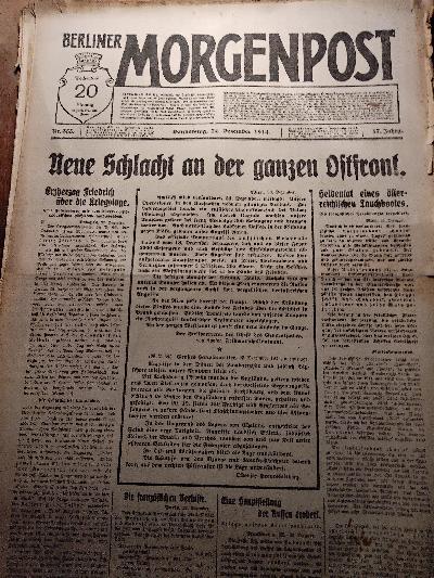 Berliner+Morgenpost++Nr.+324%2C325%2C327-340%2C342-354+++++vom+25.+November+bis+24.+November+1914