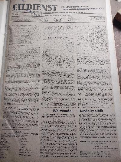 Eildienst+f%C3%BCr+Aussenhandel+und+Auslandswirtschaft++Neue+Folge+der+Korrespondenz+Industrie+und+Handel++4.+Jahrgang+Nr.++150+-+227
