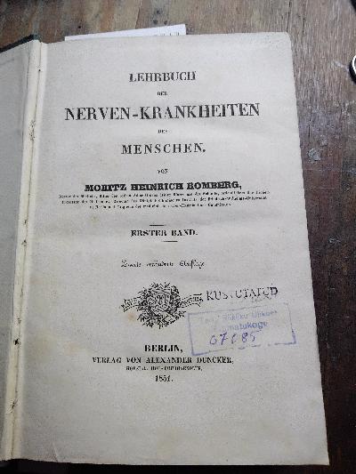 Lehrbuch+der+Nerven+-+Krankheiten+des+Menschen++Erster+Band