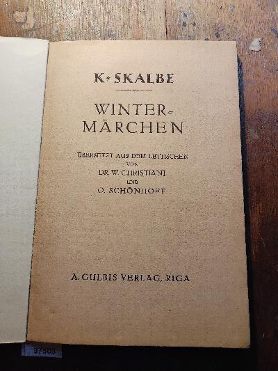 Winterm%C3%A4rchen+%28Lettische+Literatur+Band+2%29