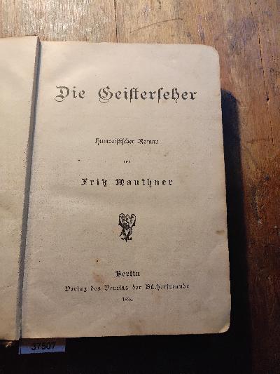 Die+Geisterseher++Humoristischer+Roman