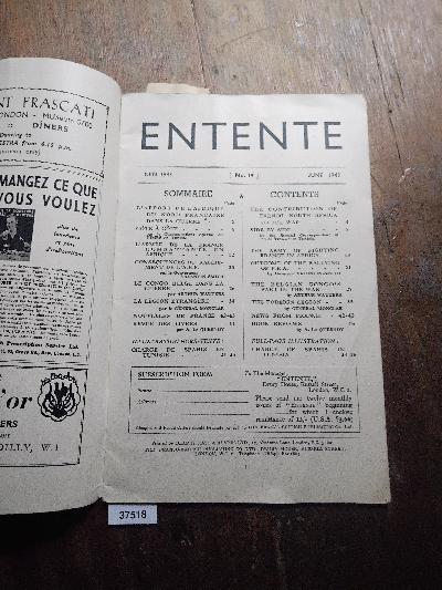Entente  No 19 June 1943  Africa at War - Front Cover