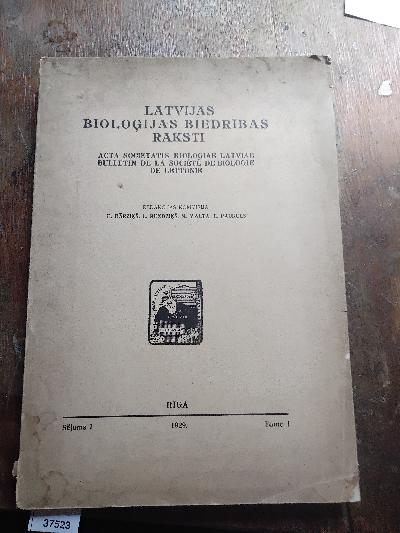 Latvijas+Biologijas+Biedribas+Raksti+Sejums+1+Tome+I