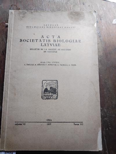 Latvijas+Biologijas+Biedribas+Raksti+Sejums+VII+Tome+VII