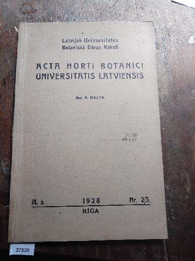 Acta+horti+Botanici+Universitatis+Latviensis+III.+s.+Nr.2%2F3+Riga+1928+