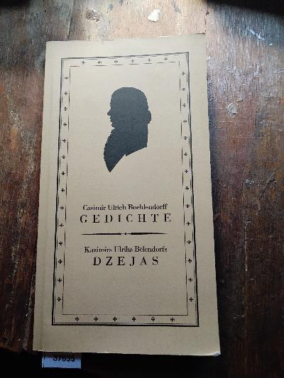 Casimir Ulrich Boehlendorf  Gedichte - Front Cover