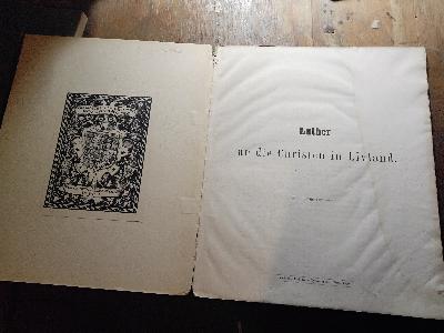 Luther an die Christen in Livland - Front Cover