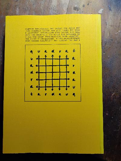 quadratroman  und andere quadrat-sachen.1 neuer bildungsroman 1 neuer entwicklungsroman etc. etc. etc. - Front Cover