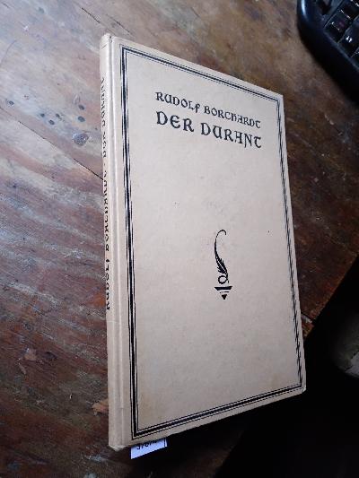 Der Durant  Ein Gedicht aus dem männlichen Zeitalter - Front Cover