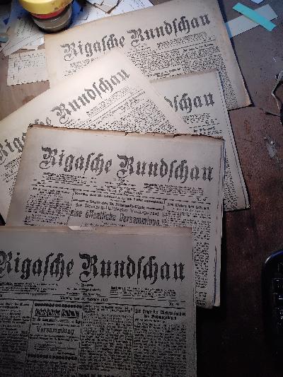 Rigasche Rundschau Nr. 26, 31,43,44,46  Februar 1920 - Front Cover