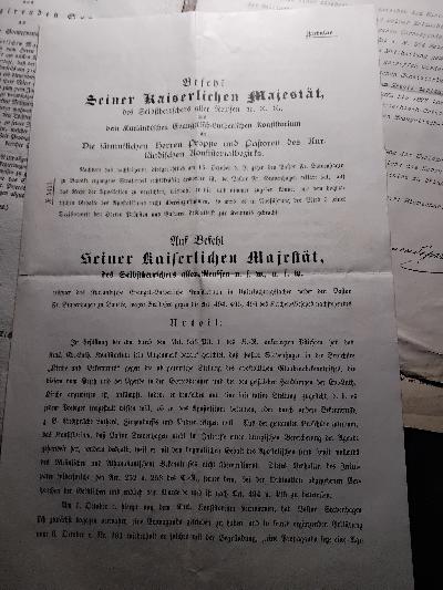 Auf Befehl seiner Kaiserlichen Majestät des Selbstherrschers aller Reussen eröffnet das kurländische Evangelisch - Lutherische Konsistorium in Untersuchungssachen wider den Pastor Fr. Stavenhagen...  - Front Cover