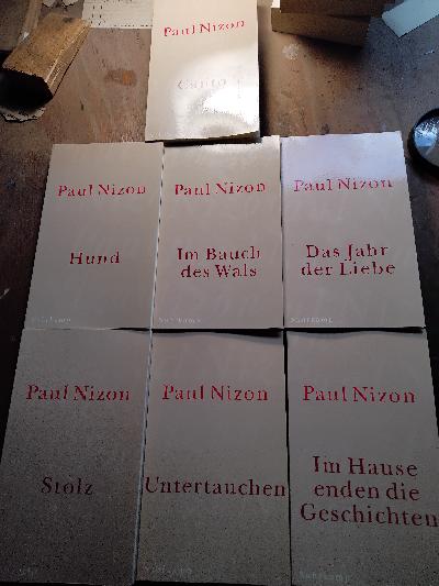 Paul Nizon Gesammelte Werke  Sieben Bände    Canto    Im Hause enden die Geschichten    Untertauchen   Stolz   Das Jahr der Liebe  Im Bauch des Wals    Hund   7 Bände. - Front Cover